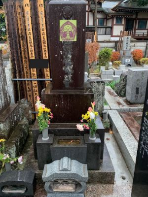 お墓（コケ）施工前